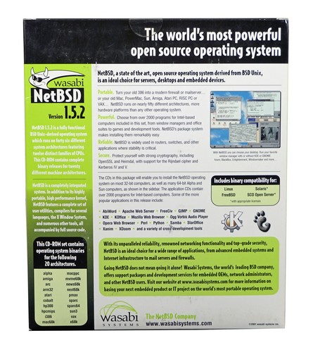 NetBSD version 1.5.2 - 5 CD Set - Portable, Powerful, Reliable, Secure - Picture 3 of 4