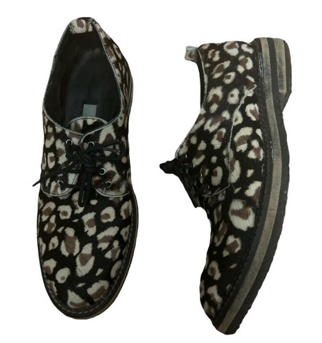 Oxford MIISTA LONDON pelo de becerro estampado de leopares, Oxford estampado animal, talla 8 - Imagen 2 de 7