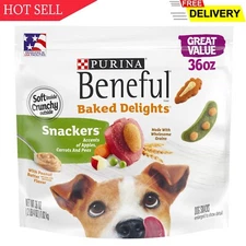 Purina Beneful Made in USA Facilities Dog Training Treats, Baked Delights Sna...
