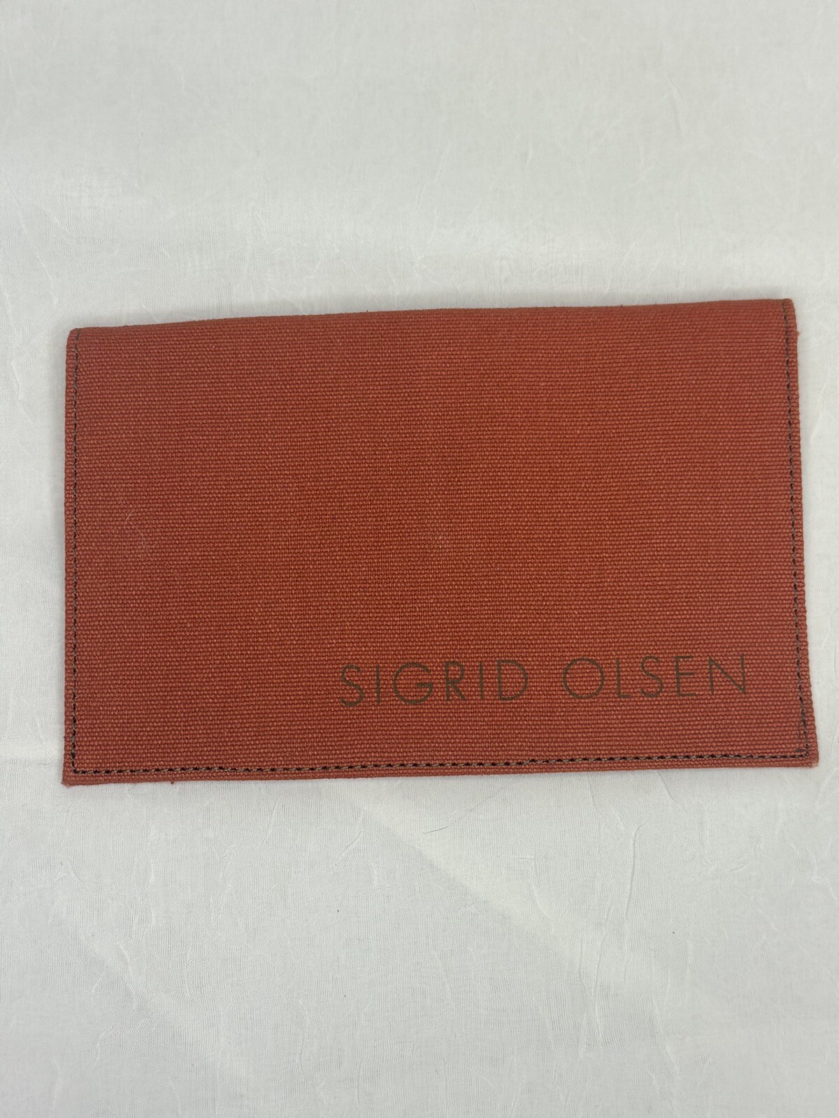 SIGRID OLSEN Passport Envelope Wallet Clutch Rust Orange 7"x4.5"