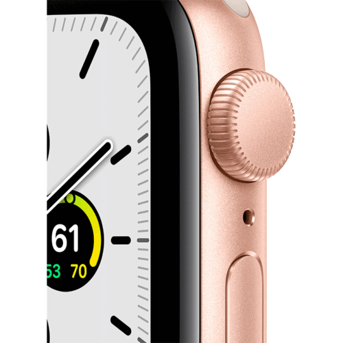 Apple Watch SE (GPS) 40mm Gold Aluminum Case with Starlight Sport Band MKQ03LL/A - Picture 2 of 2