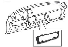 Type 1 Vw Super Beetle Dashboard Radio Frame 1973-1979