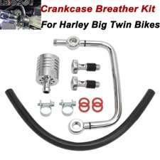 Alloy Engine Crankcase Air Breather Bracket Kit For Harley Big Twin Softail Dyna