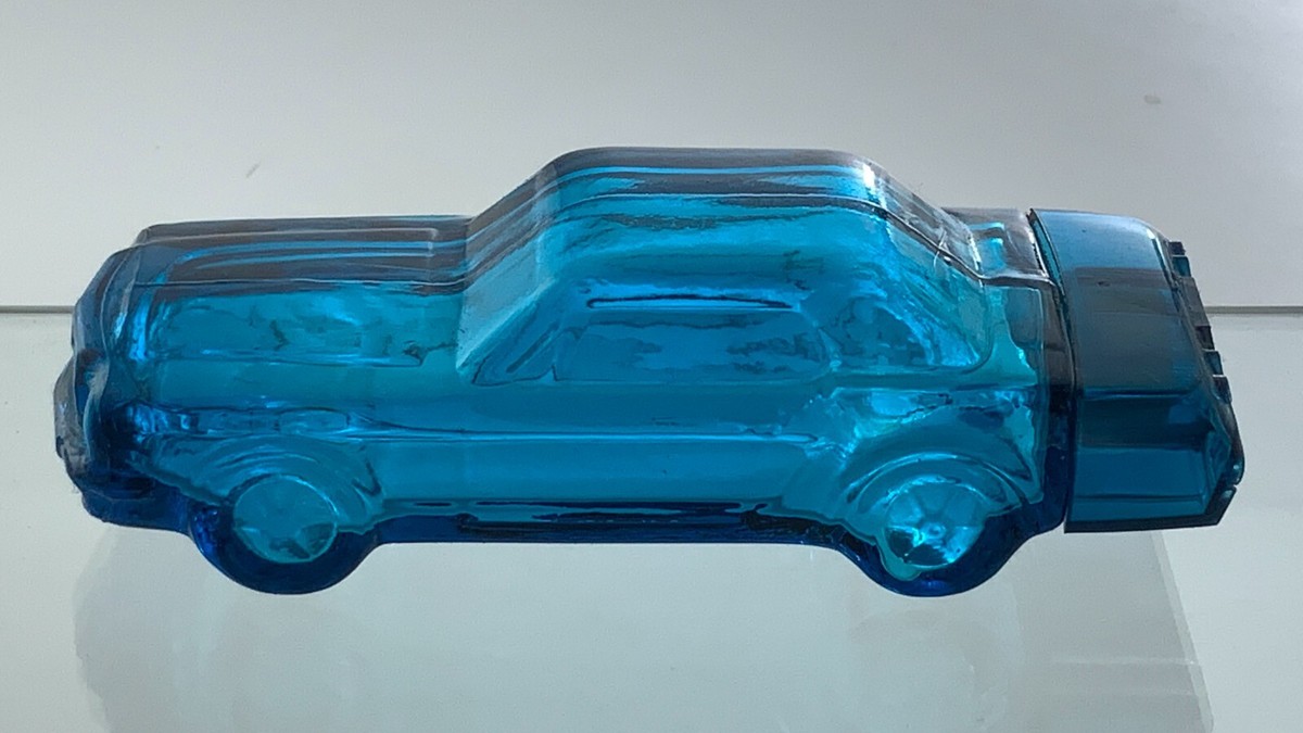 Vintage Blue Glass Car Perfume Bottle Avon Aftershave BB511 | eBay