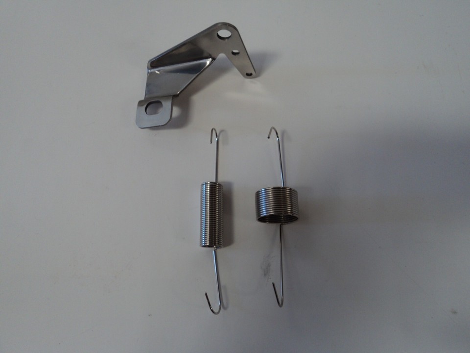 Gas Pedal Assembly Street Rod Chrome Spoon Gas Pedal Kit - Includes Black Throttle Cable, Bracket &amp; Spring (Gearhead Enterprises) Brake Pedal Parts