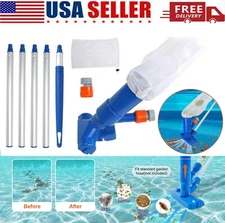 Handheld Vacuum Swimming Pool Jet Cleaner 5Section Pole Ground Spa Pond Fountain