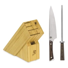 Shun Kanso 3 Piece Build-A-Block Set, Includes 8" Chef's Knife, Honing Steel ...