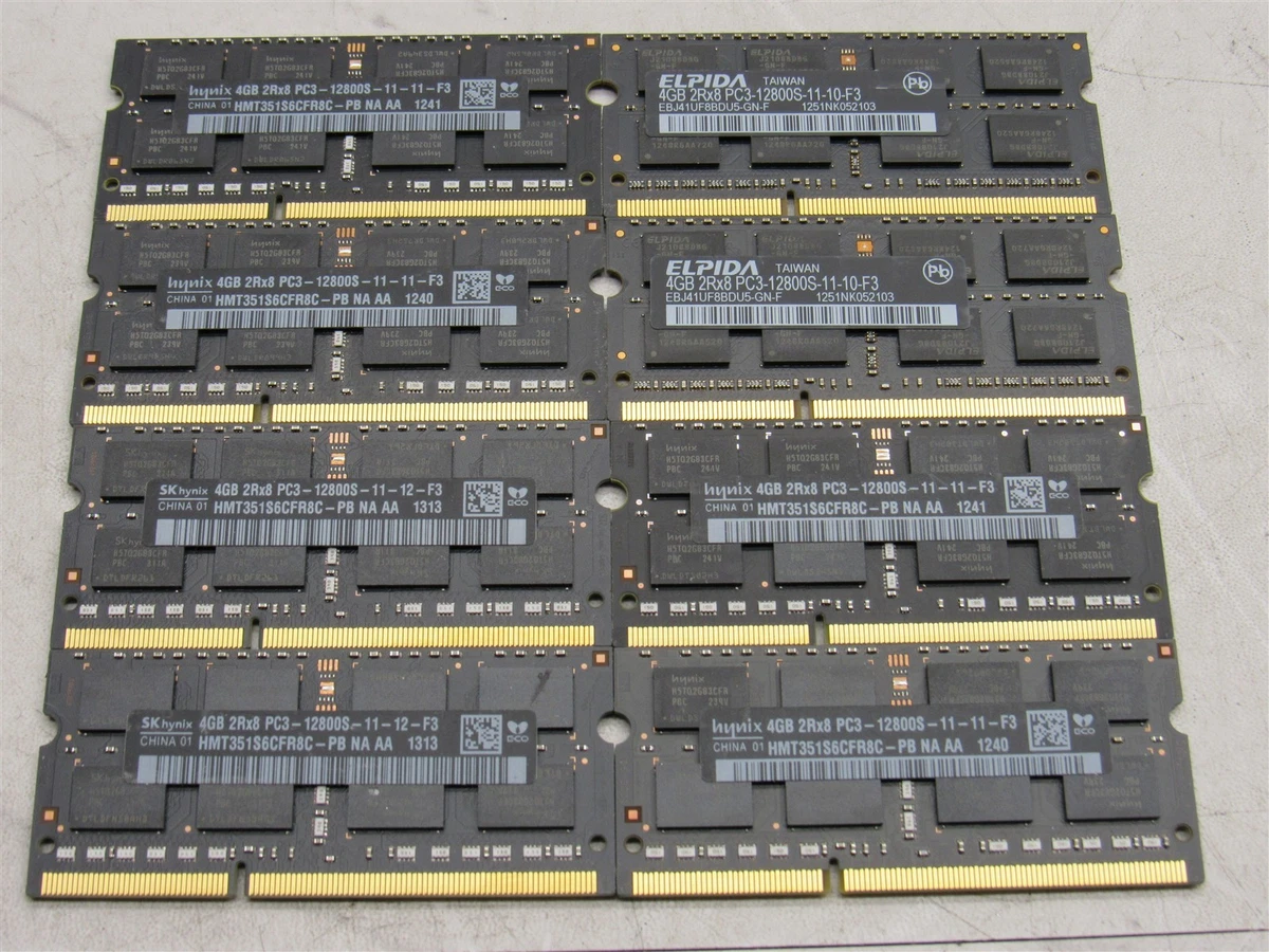 PC3-12800 (DDR3-1600) Computer Memory (RAM) 32 GB Total Capacity