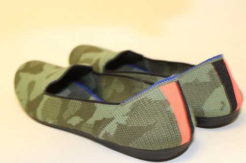 Rothy's Olive Camo Textile The Loafer Flats Womens 8 38.5 Comfort Travel Shoes - Picture 9 of 24