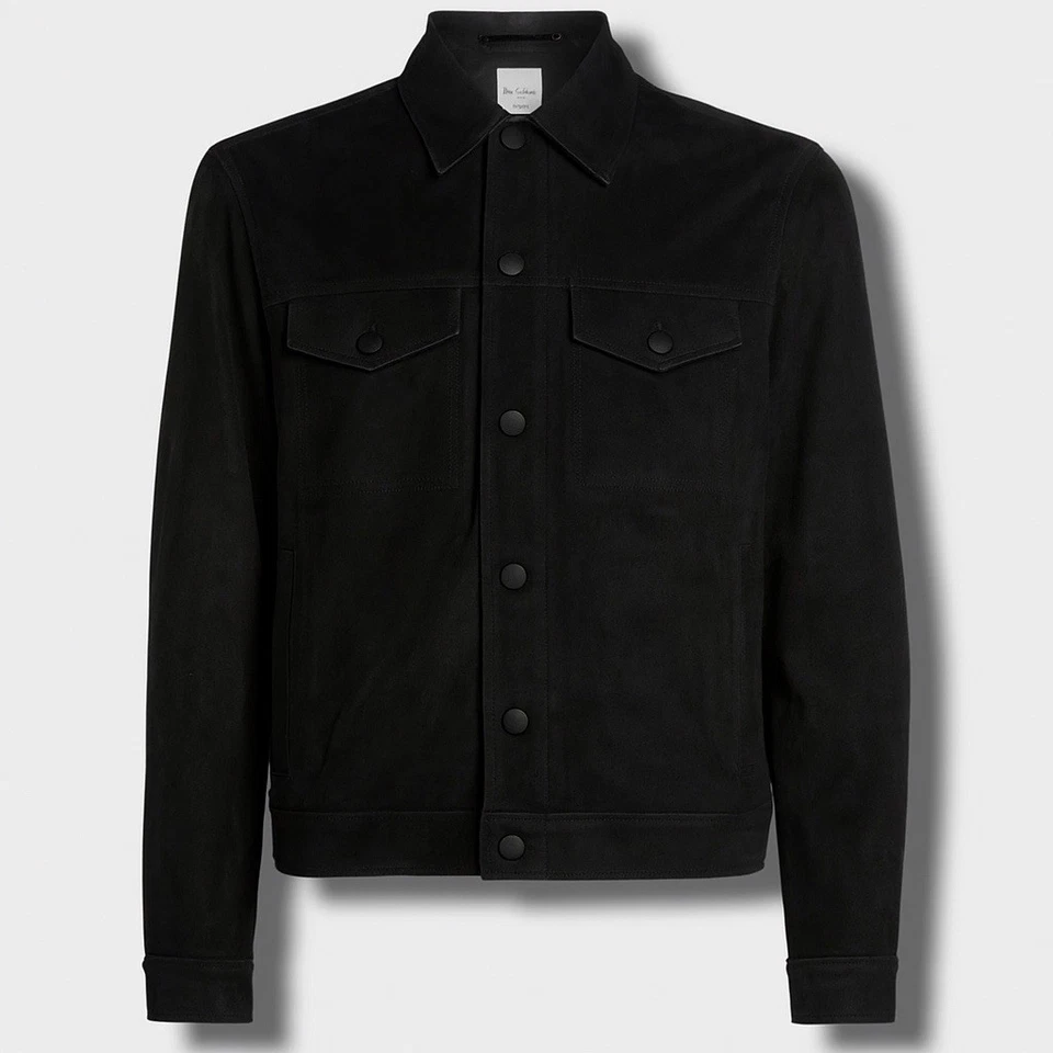 $1995 Brand New Paul Smith Suede Trucker Jacket Size Small - Image 2 of 4