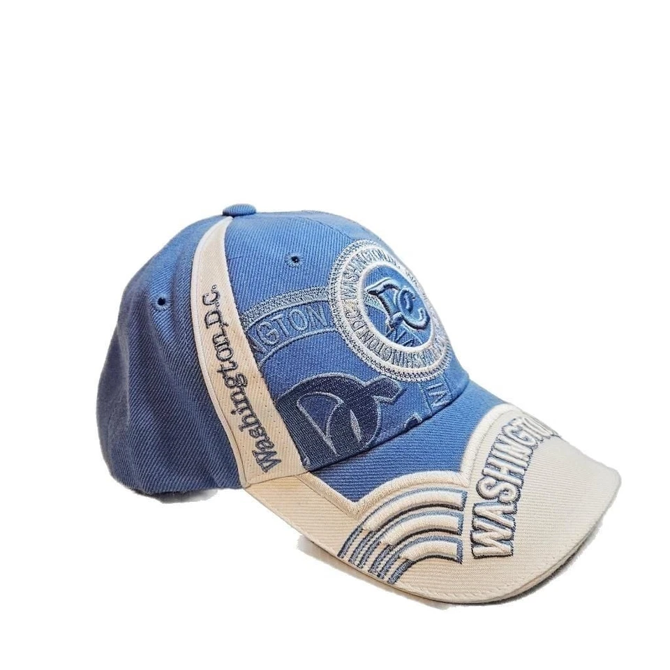 Gorra de béisbol ajustable Washington DC City Hunter negra blanca a cuadros Foto 3 de 4