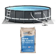 Intex Ultra XTR Frame 14'x42" Above Ground Pool and OptiFlow Premium Filter Sand