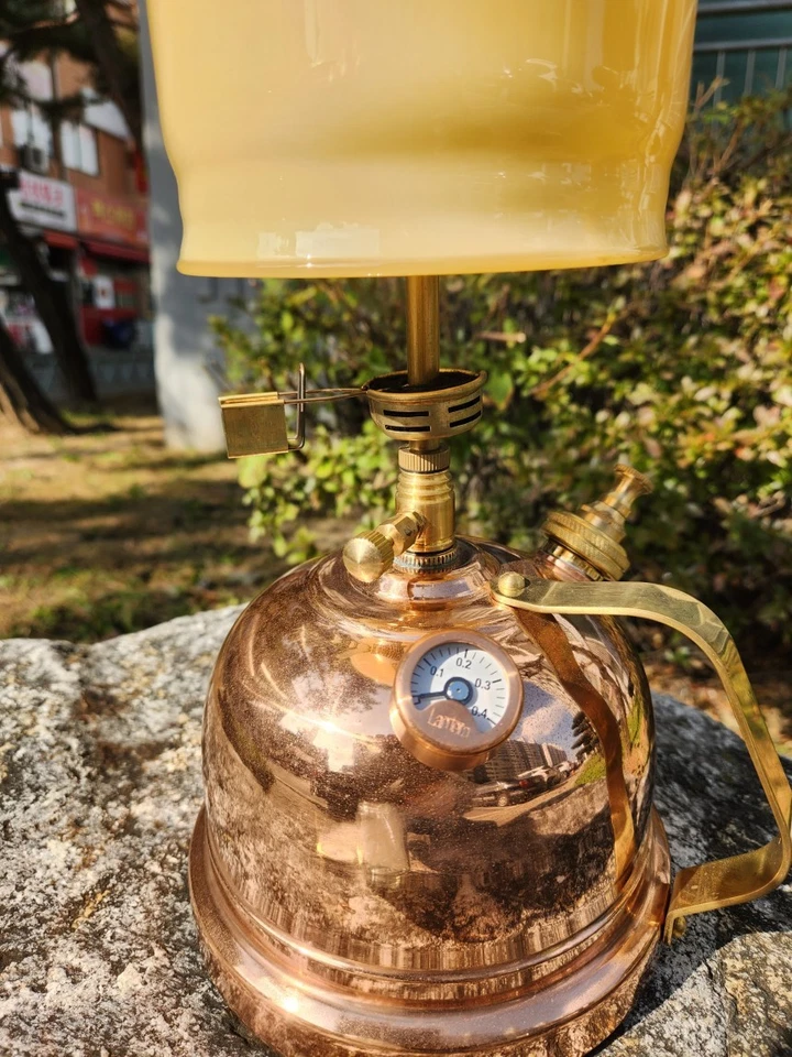 Linterna de mesa estilo Tilley lámpara de latón personalizada TL oro rosa Foto 3 de 4