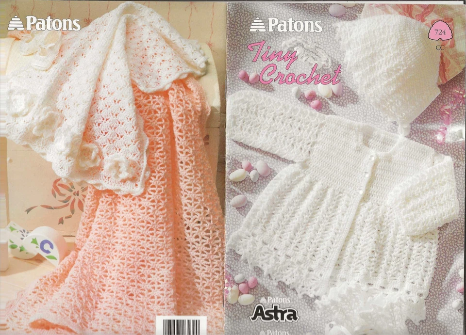 Lot of 2 Little Books Baby Afghans Outfits Crochet Patterns Patons Leisure Art - Image 3 of 4