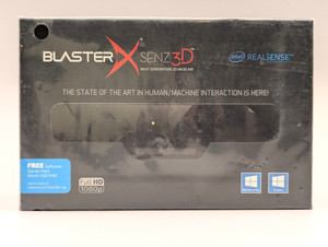 Creative BlasterX Senz3D 3D Webcam Intel RealSense 1080p New Sealed