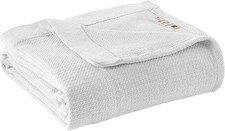 100 Organic Cotton Blanket - GOTS  Fairtrade Certified Organic Cotton White