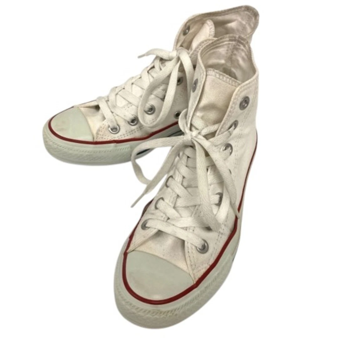 SNEAKERS CONVERSE M7650 ALL STAR TAGLIO ALTO LOGO TELA 23cm BIANCO ROSSO JPN:23 Usate