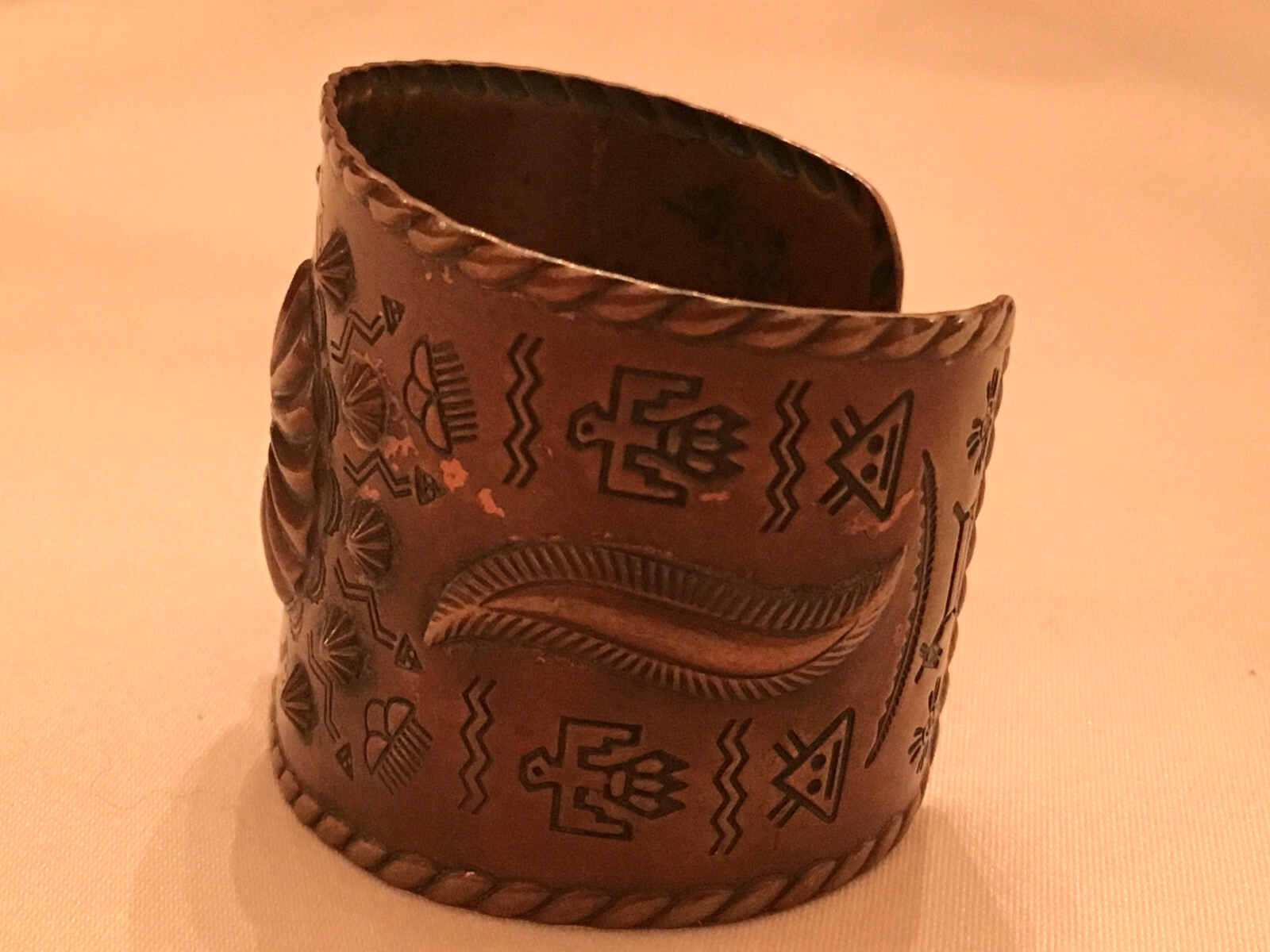 BELL TRADING POST -SOLID COPPER Cuff Bracelet REP… - image 3