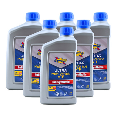 Sunoco 5673-001 Full Synthetic Multi-Vehicle ATF - CVT Compatible, 1 Qt - 6 Pack