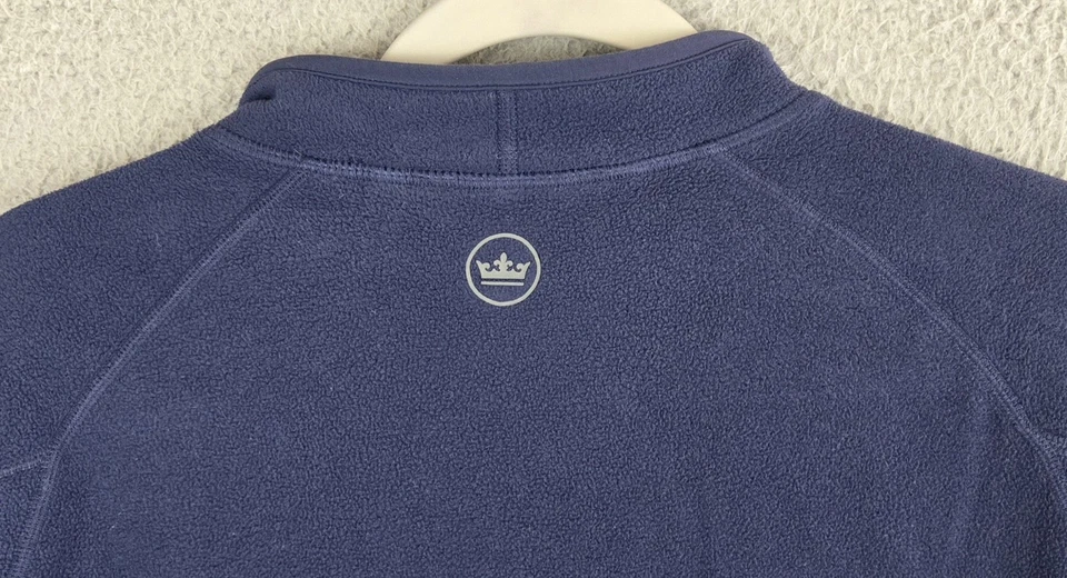 Peter Millar 1/4 Zip Fleece Pullover Bohemian Club 150 Owl Men's Large Navy Blue - Image 4 of 4