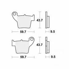 TRW Brake Pads Sintered MCB730SI Fits HM-Moto CRE-F 490 2007-2008