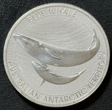 2022 1.5 Oz .9999 Fine Silver Australian Wildlife Blue Whale Ocean Silver Coin!