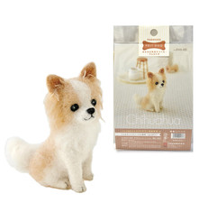 Needle Felting Kit Handcraft Long-coated Chihuahua Dog Hamanaka Japan  H441-422