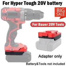 Adapter For Hyper Tough 20V Lithium Battery to For Bauer 20V Cordless Power Tool