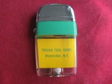 Vintage Scripto VU Lighter Advertising Trojan Tool Corp of Watervliet, NY