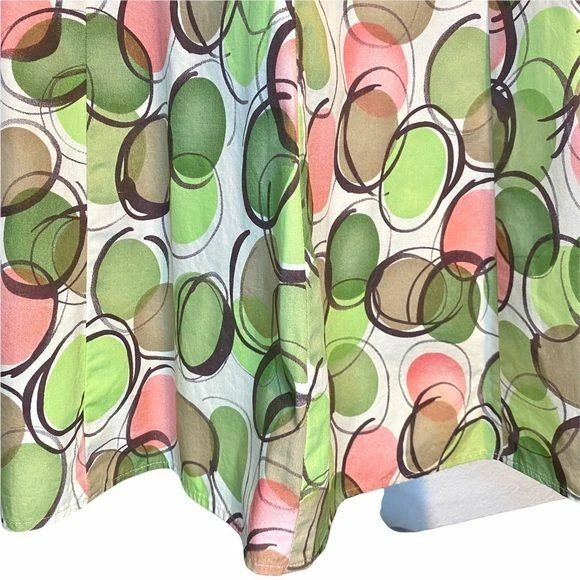 Falda midi a lunares Allison Taylor para mujer 6 verde rosa marrón iglesia Foto 3 de 4