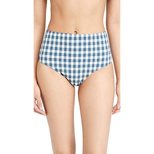 MSRP $95 Faithfull The Brand Women's Bonnieux Bikini Bottoms Blue Size Medium - 第 1/5 張圖片