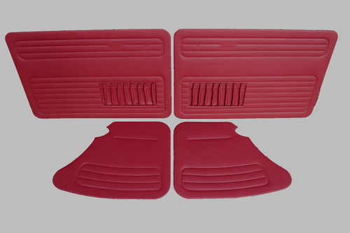 VW KÄFER 1200, 1300, 1500, 1302, 1303 TÜRVERKLEIDUNG SET in DUNKELROT