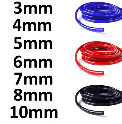 Silicone Vacuum Hose Pipe Water Air Dump Valve Turbo Boost line Tube Blue Red
