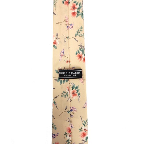 Romario Manzini® Men's Cotton Floral Standard Necktie with Handkerchief - Picture 33 of 63