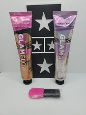 GLAMGLOW GRAVITYMUD PURPLE & PINK GLITTER MASK FIRMING TREATMENT W/BRUSH