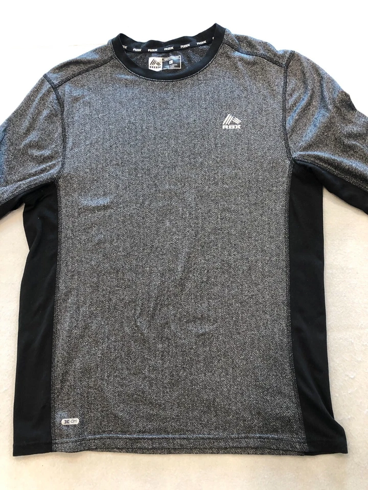 Camisa RBX Para Hombre Grande Negra Espiga Manga Larga Ropa Activa/Casual Camiseta Foto 3 de 4