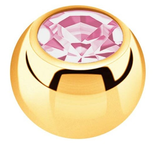 Set 2 Piercing Gioielli Vite Palle Placcato Oro IN 1,6x5mm con Zirconia Crystal - Foto 23 di 36