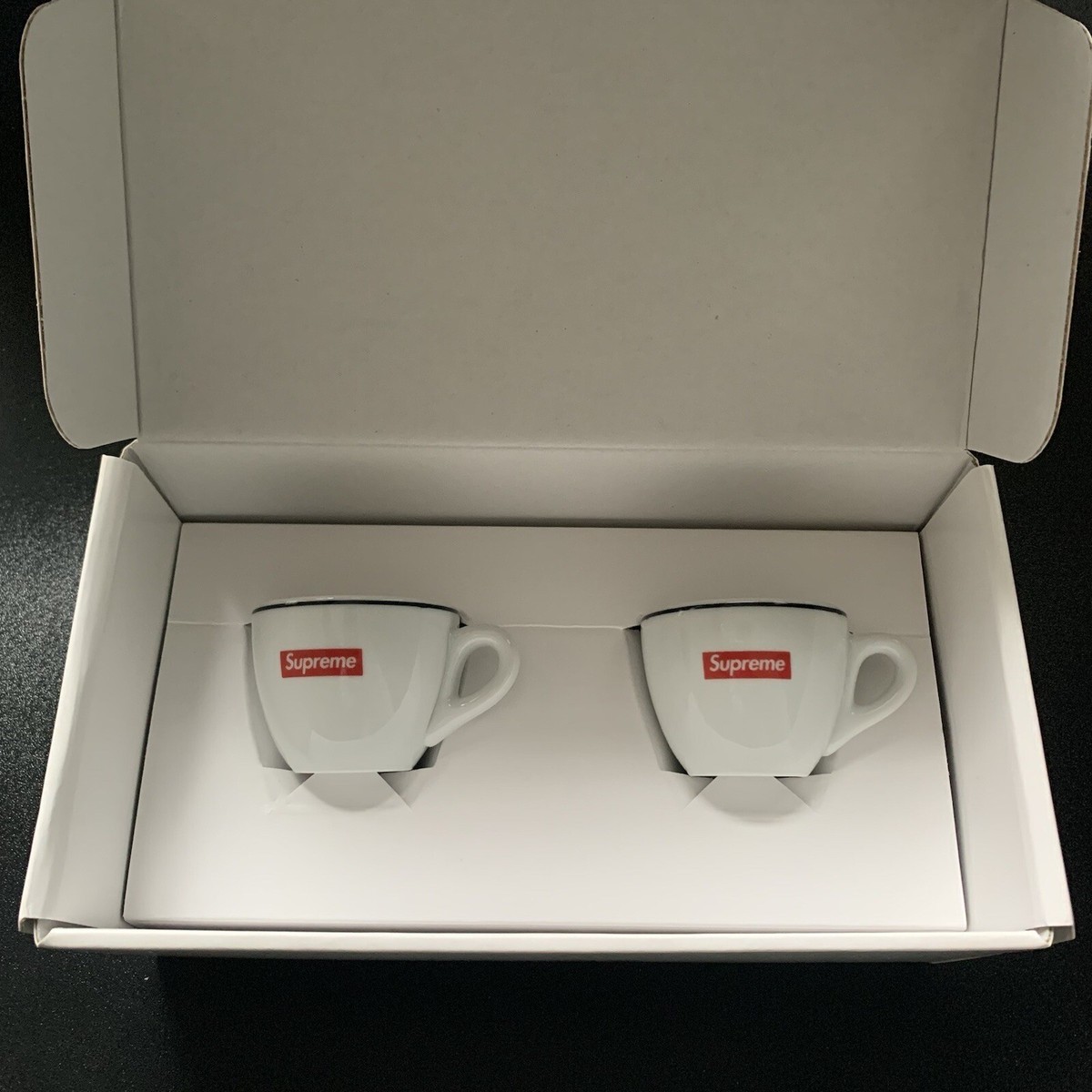 Supreme / IPA Porcellane Aosta Espresso Set (Set Of 2) Black And 