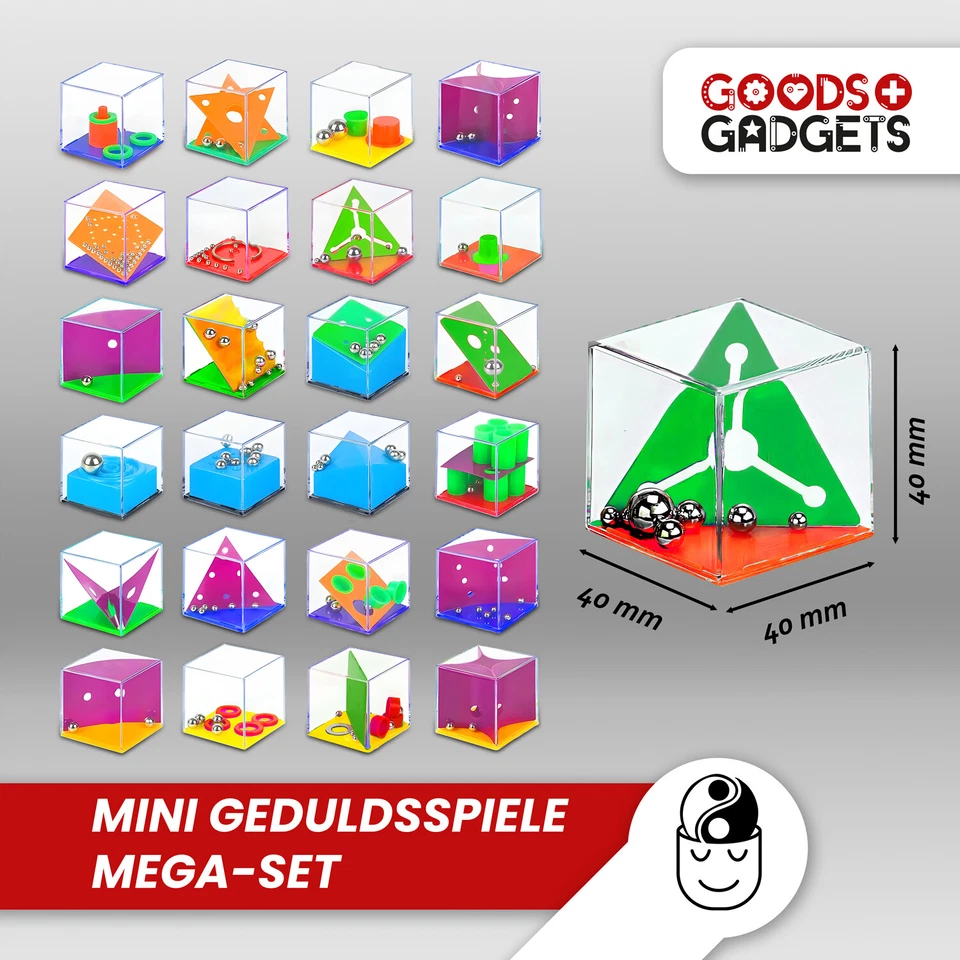 24 Stück Mini Kugel Geduldsspiele Mega-Set - Geschicklichkeitsspiele Mitgebsel - Bild 3 von 4