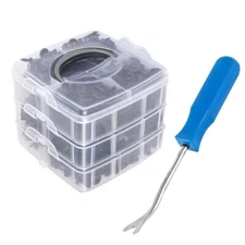 625PCS/Set Car Retainer Plastic Fasteners Push Trim Clips Pin Rivet Bumper Kit