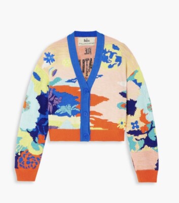 Stella McCartney The Beatles Get Back Cropped Embroidered Intarsia