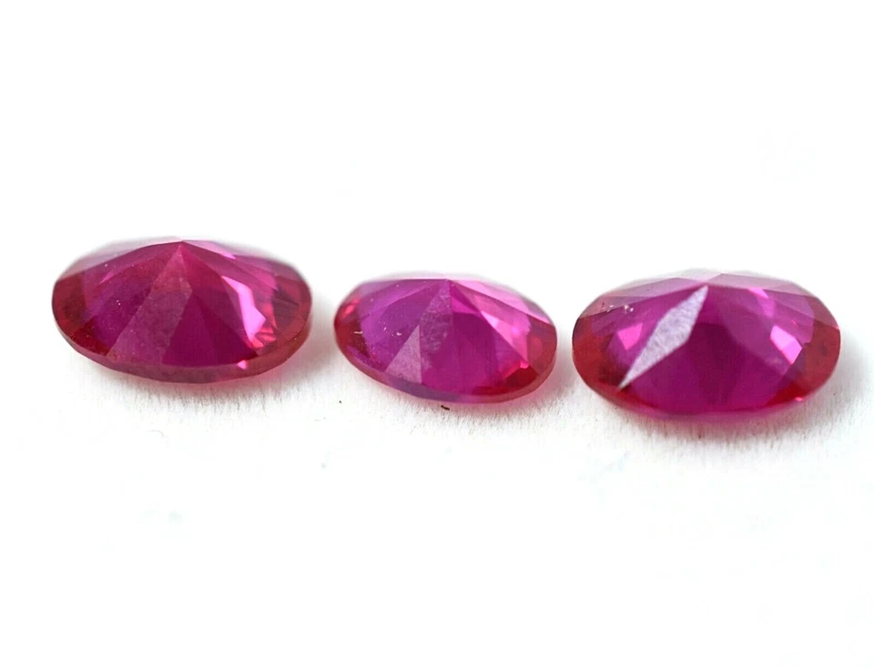 Lot Of 3.80 Natural Red Ruby For Jewelry Oval Shape ( 7 x 6 ) Treated Gems  - Image 4 of 4