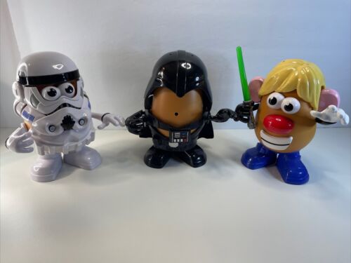 Star Wars Potato Heads Luke, Vader, StormTrooper lot, Few Missing Pieces - Picture 1 of 4