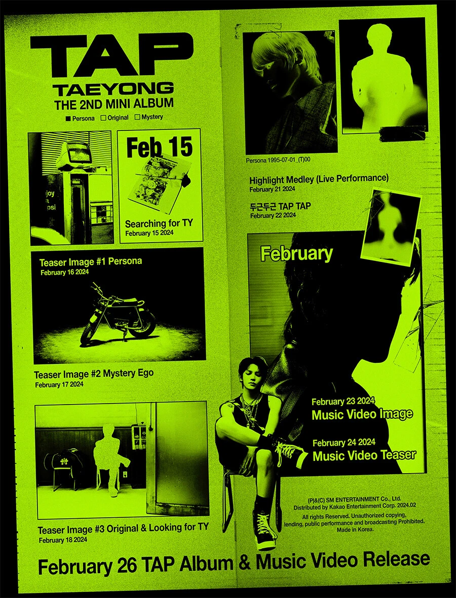 NCT TAEYONG TAP 2nd Mini Album FLIP ZINE Ver/ CD+2 Book+Poster+3