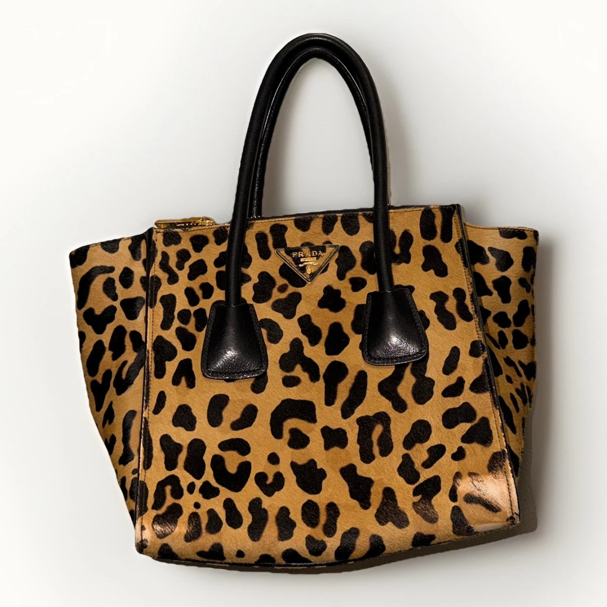 PRADA Leather Exterior Animal Print Bags & Handbags for Women for