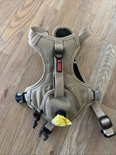 Kong Small Dog Utility Harness Tan With Poop Bag Pouch Tactical