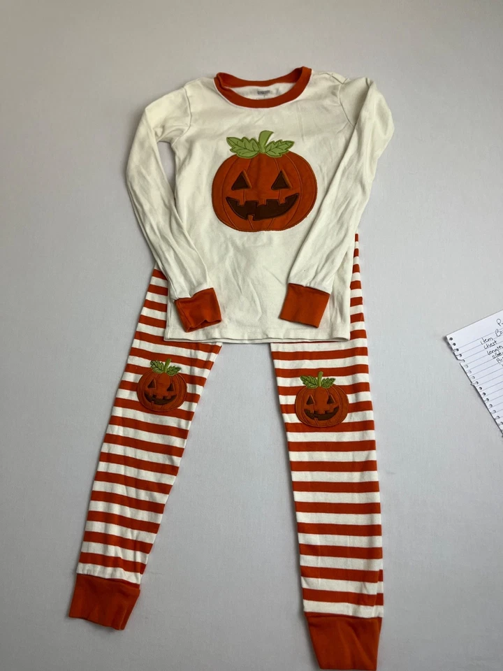 Мальчики Gymboree размер 7 тыквы Jack-O-фонарь, Хэллоуин пижамы новый без ЯРЛЫКОВ - Изображение 2 из 4