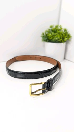 Ceinture habillée homme Christian Dior cuir véritable made in USA noire 38"