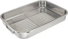 ExcelSteel 594 Roasting Pan, Stainless 16.5, 