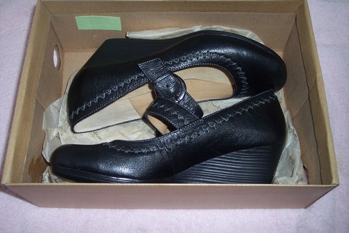 NIB Black Leather Softspots Mary Jane Wedge Style Shoes Size 7.5M, Size 7, $60 - Photo 8